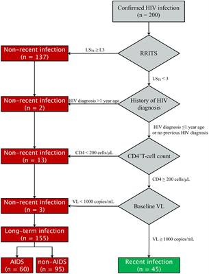 Evaluation of antiretroviral therapy effect and prognosis between HIV-1 recent and long-term infection based on a rapid recent infection testing algorithm